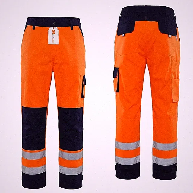 GM Workwear Hi Vis Kampfhose Herren 300 g/m² Kniepolstertaschen Arbeit PSA Herren UK