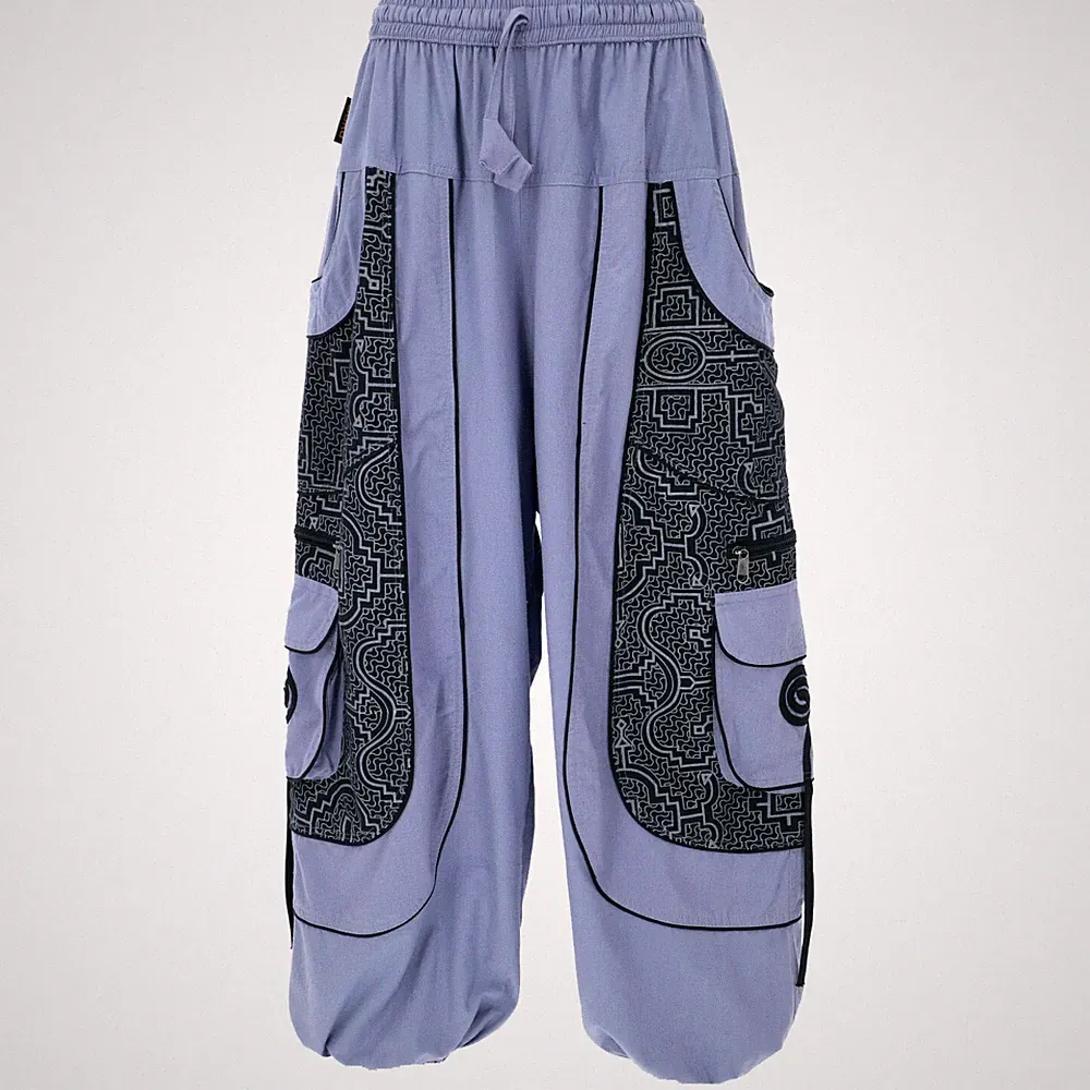 Goahose, Herren Yoga Hose, bequeme Freizeithose, Festivalhose - grau