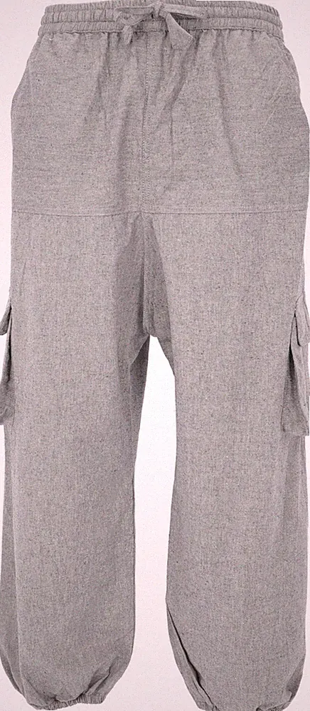 Goahose, Herren Yoga Hose, bequeme Freizeithose - grau