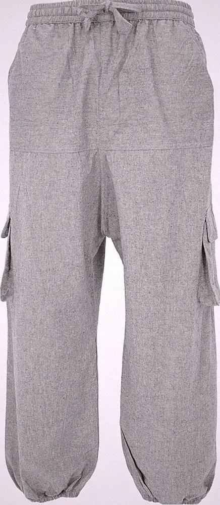 Goahose, Herren Yoga Hose, bequeme Freizeithose - grau