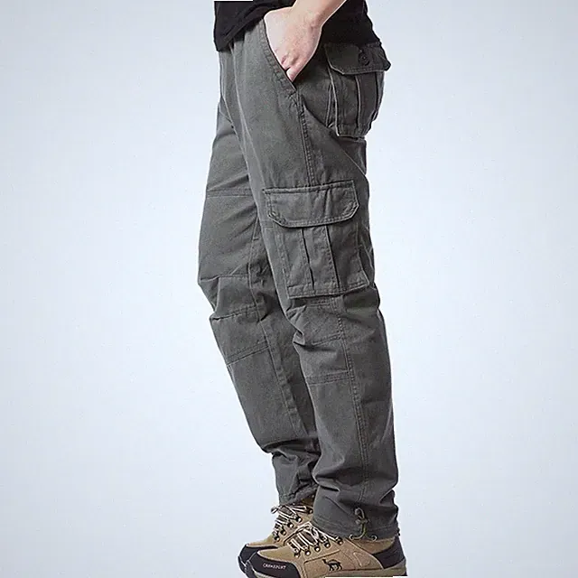 Große Tasche lose Latzhose Herren Outdoor Sport Jogging taktische Hose Gummizug