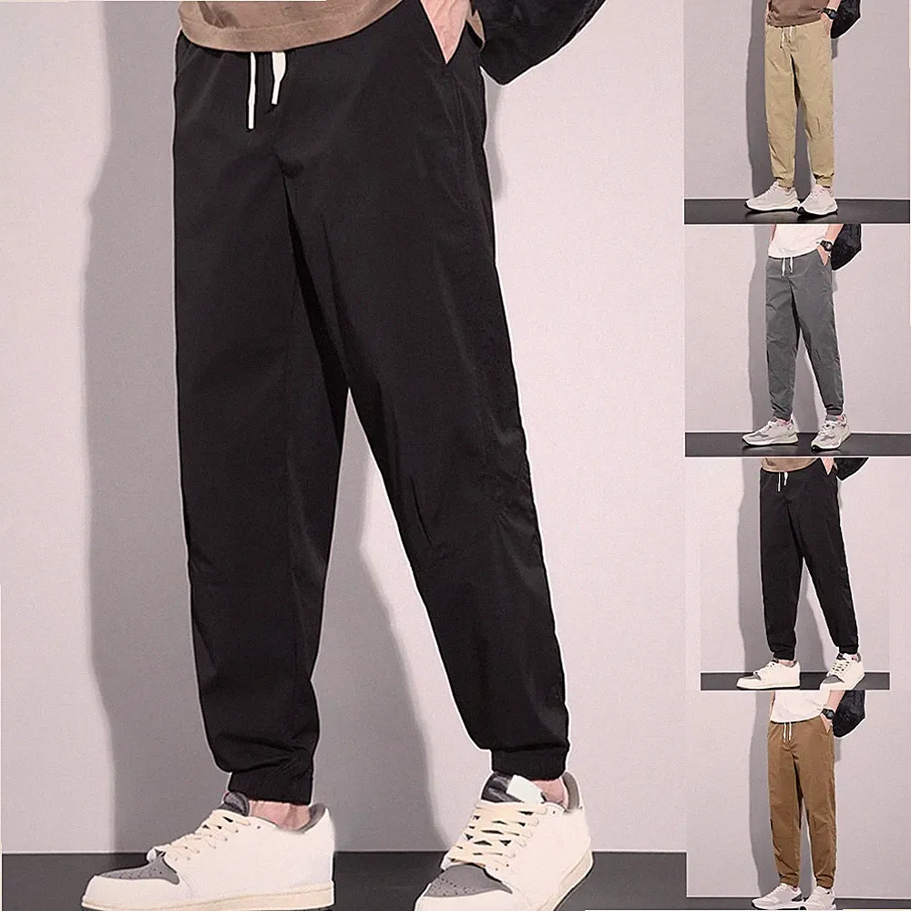 Gummibund Herren Jogginghose Schnelltrocknend Cargo Einfarbig Schnelltrocknend