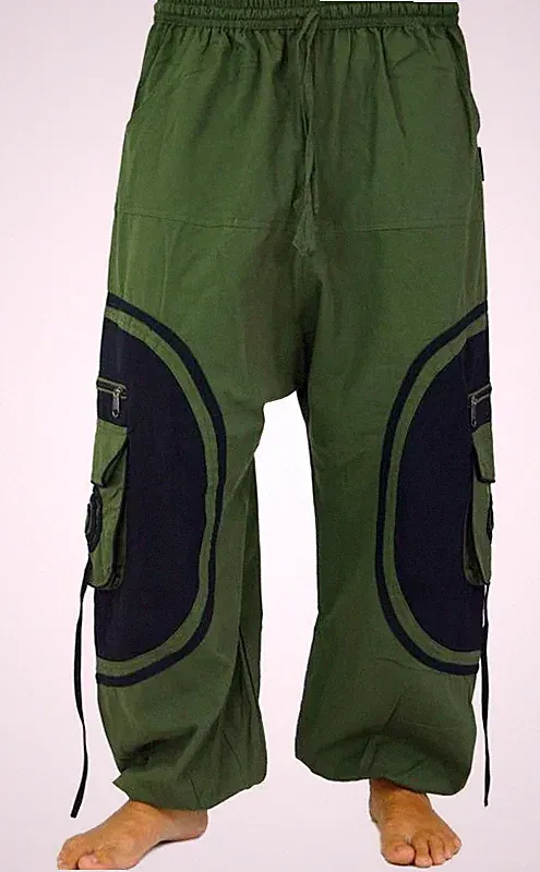 Guru-Shop Stoffhose Herren Goahose, Herren Yoga Hose, bequeme Freizeithose