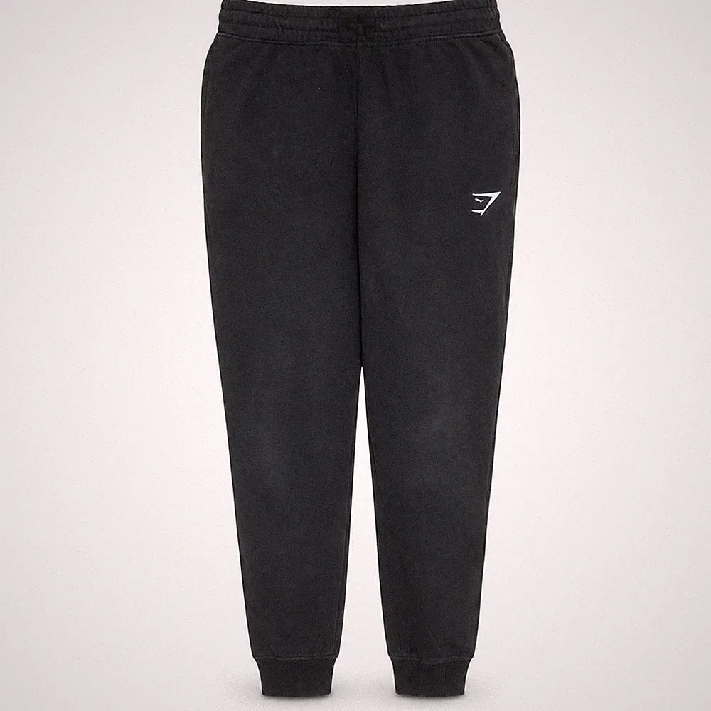 Gymshark Herren Jogginghose Größe L Schwarz Freizeit Gummibund Logo