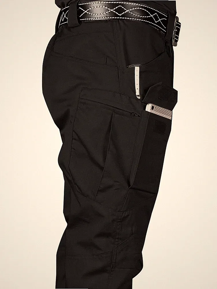 H Herren Outdoor Hose taktisch wasserabweisend Wanderhose Jogginghose Taschen