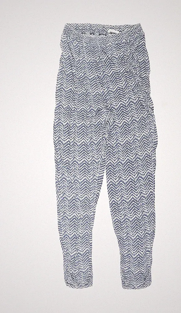 H&M Damen Jogginghose blau Viskose Mischung Größe M L24 in
