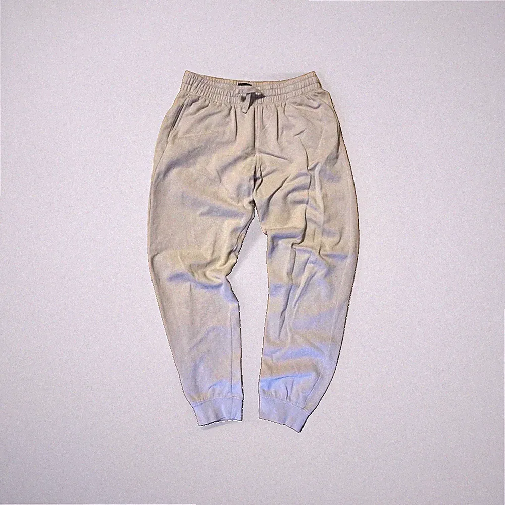 H&M Herren Jogginghose Grau S Regular Fit Baumwolle elastischer Bund Binde