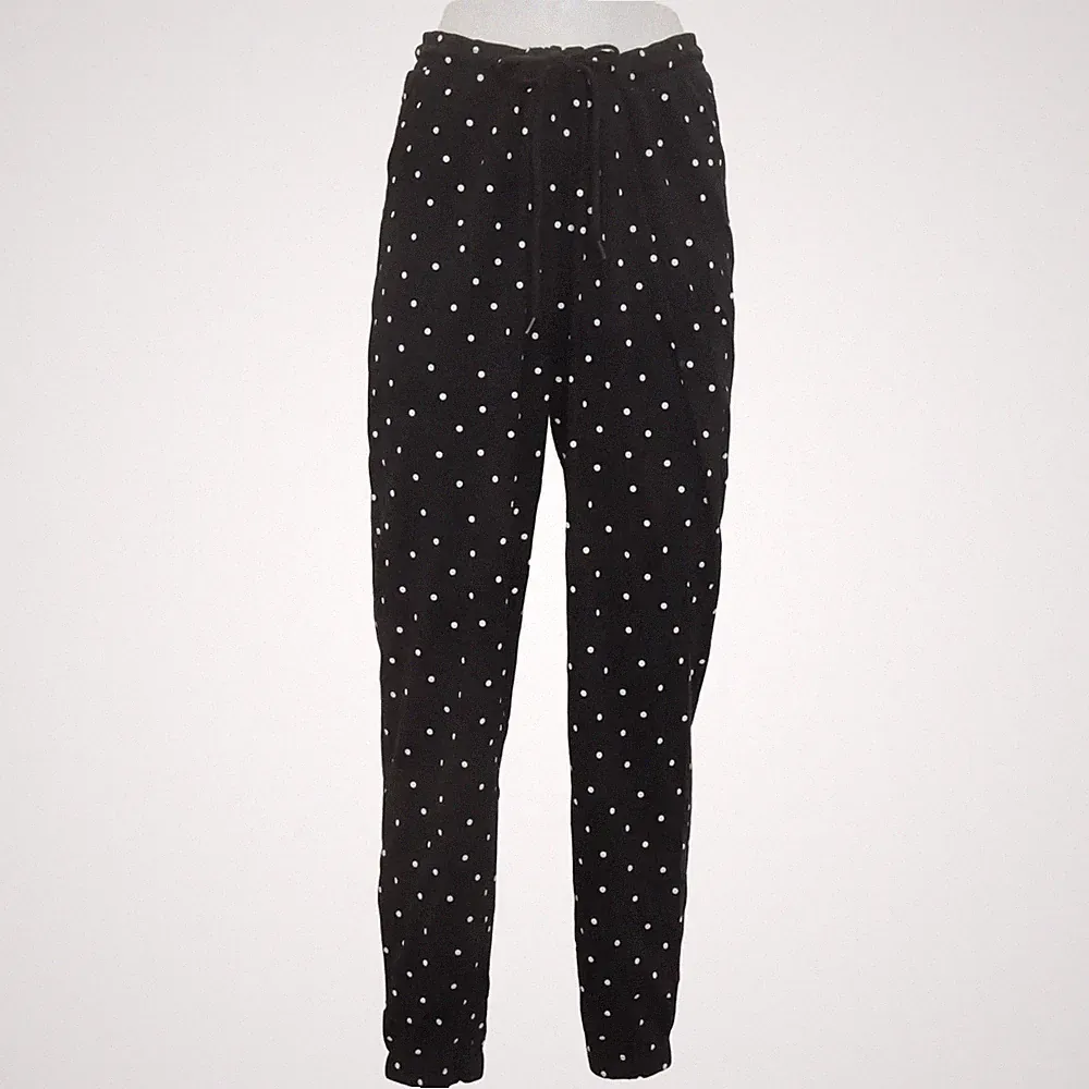 H&M, Jogginghose, Größe: L, Schwarz/Weiß, Baumwolle, Gepunktet, Damen #QFD