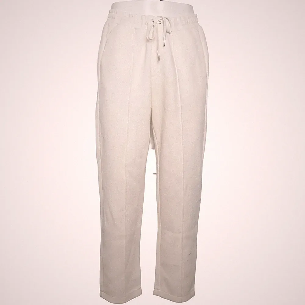 H&M, Jogginghose, Größe: L, Slim Fit, Beige, Baumwolle/Polyester, Einfarbig #JF6