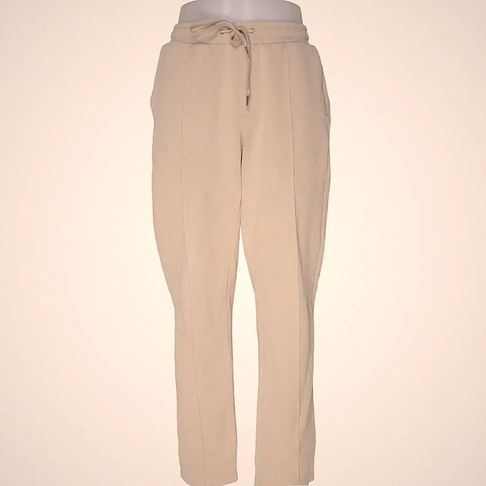 H&M, Jogginghose, Größe: L, Slim Fit, Beige, Baumwolle/Polyester, Einfarbig #oI0
