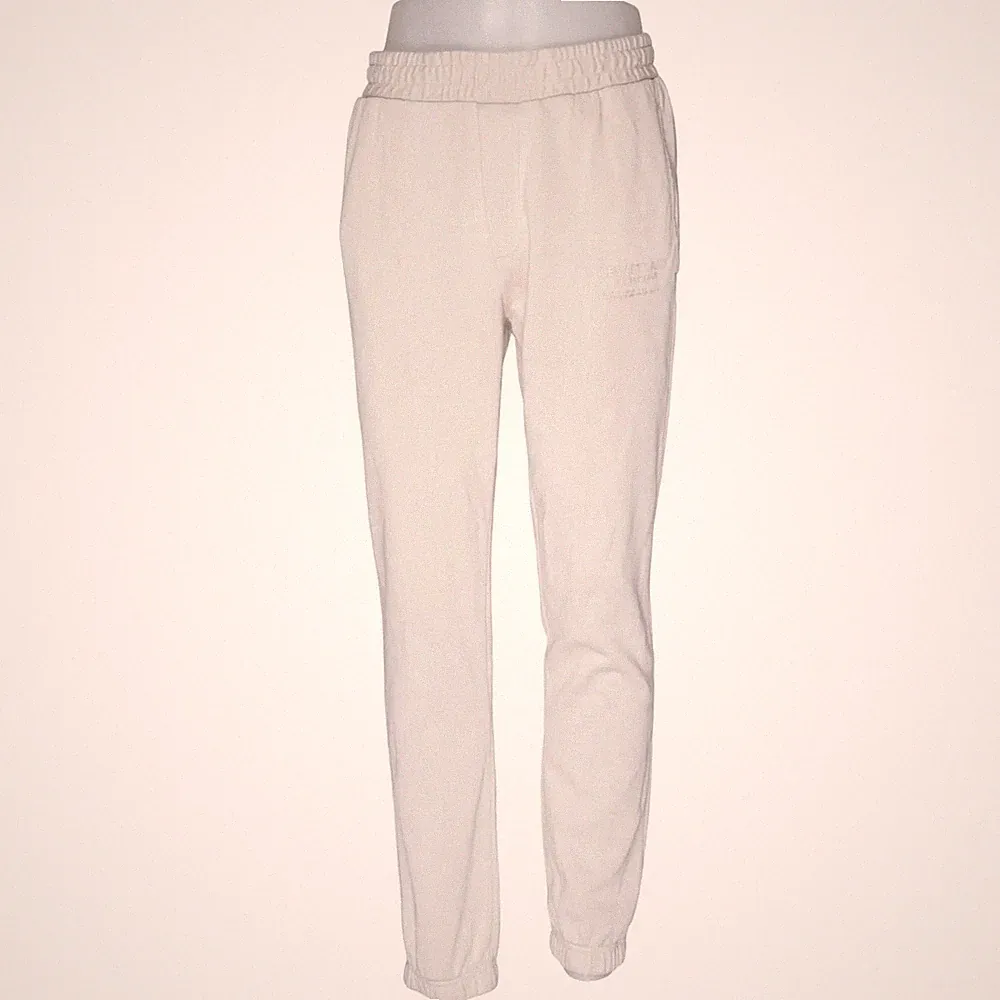 H&M, Jogginghose, Größe: M, SLIM FIT, Beige, Baumwolle/Polyester, Einfarbig #ZnR