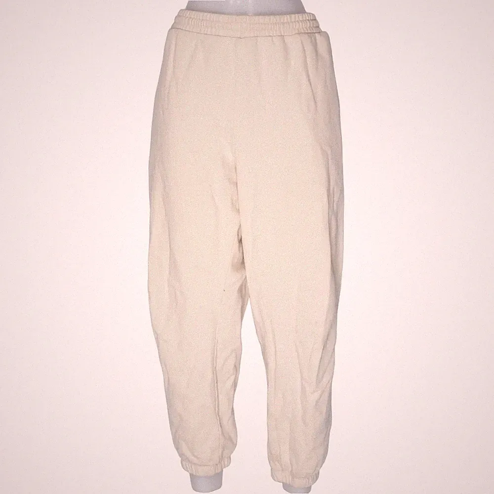 H&M, Jogginghose, Größe: XL, Beige, Baumwolle, Einfarbig, Sweat, Damen #WGK