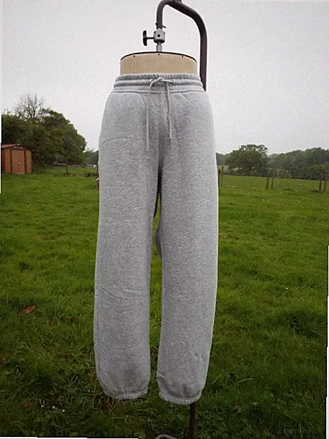 H&M Jogginghose Herren grau lockere Passform Fleece-Rücken elastischer Saum XL neu mit Etikett UVP £19,99