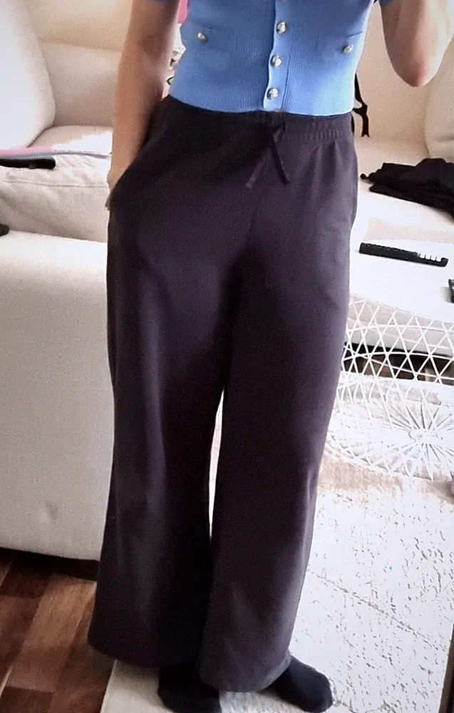 H&M Joggingshose 170 XS 34 S 36 schwarz weites bein jogginghose