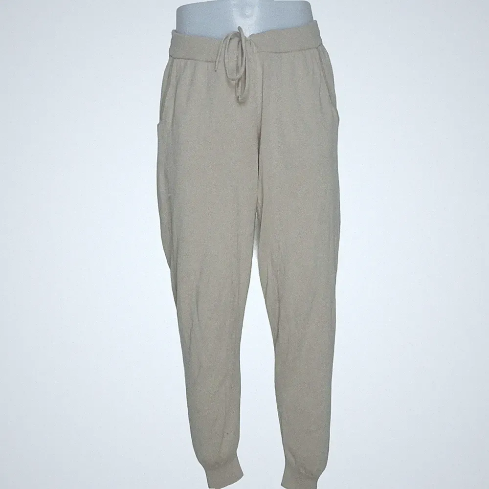 H&M Man, Jogginghose, Größe: L, Slim Fit, Beige, Acryl, Einfarbig #8px