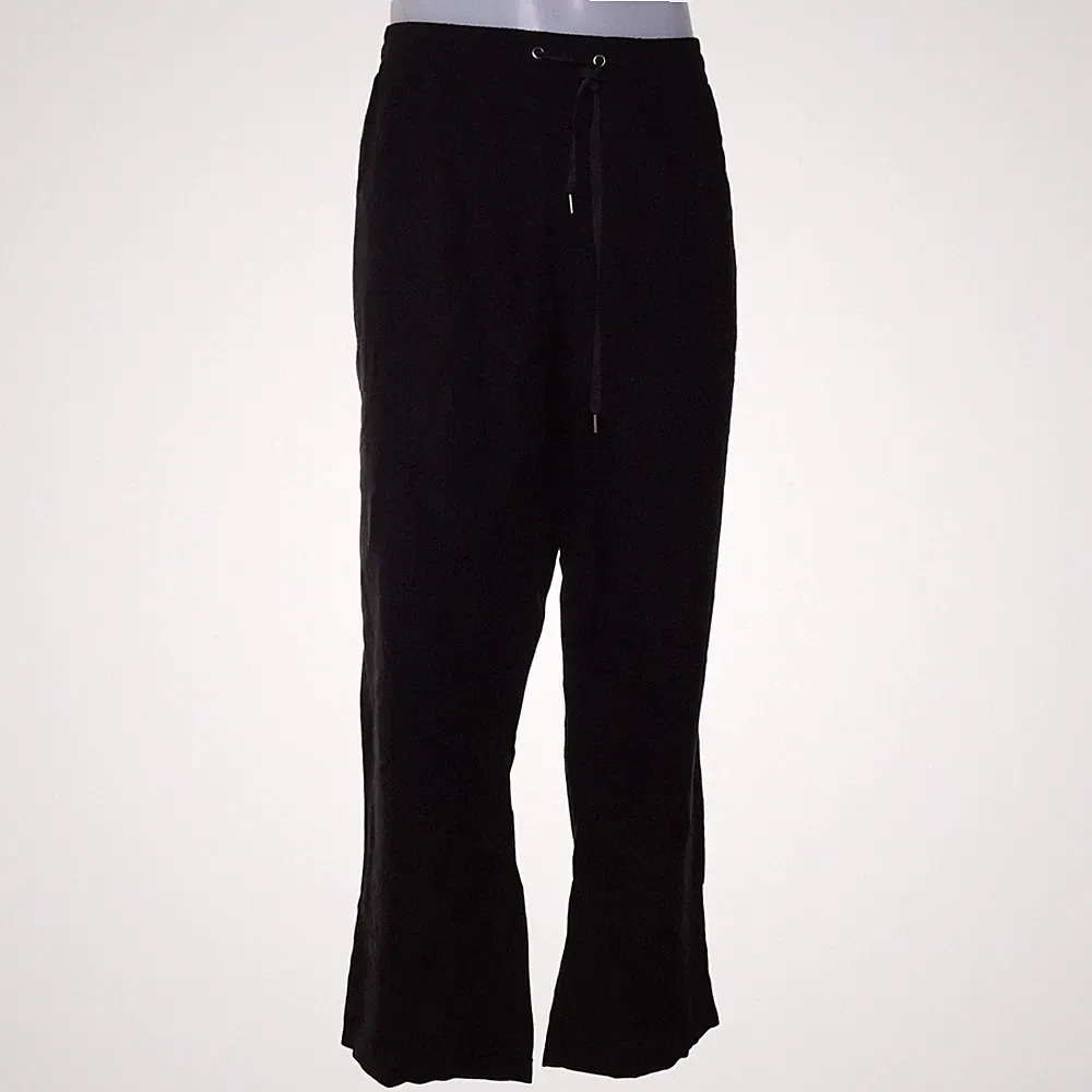 H&M, Palazzohose, Größe: 54, Schwarz, Leinen/Viskose, Einfarbig, Herren #Pj7