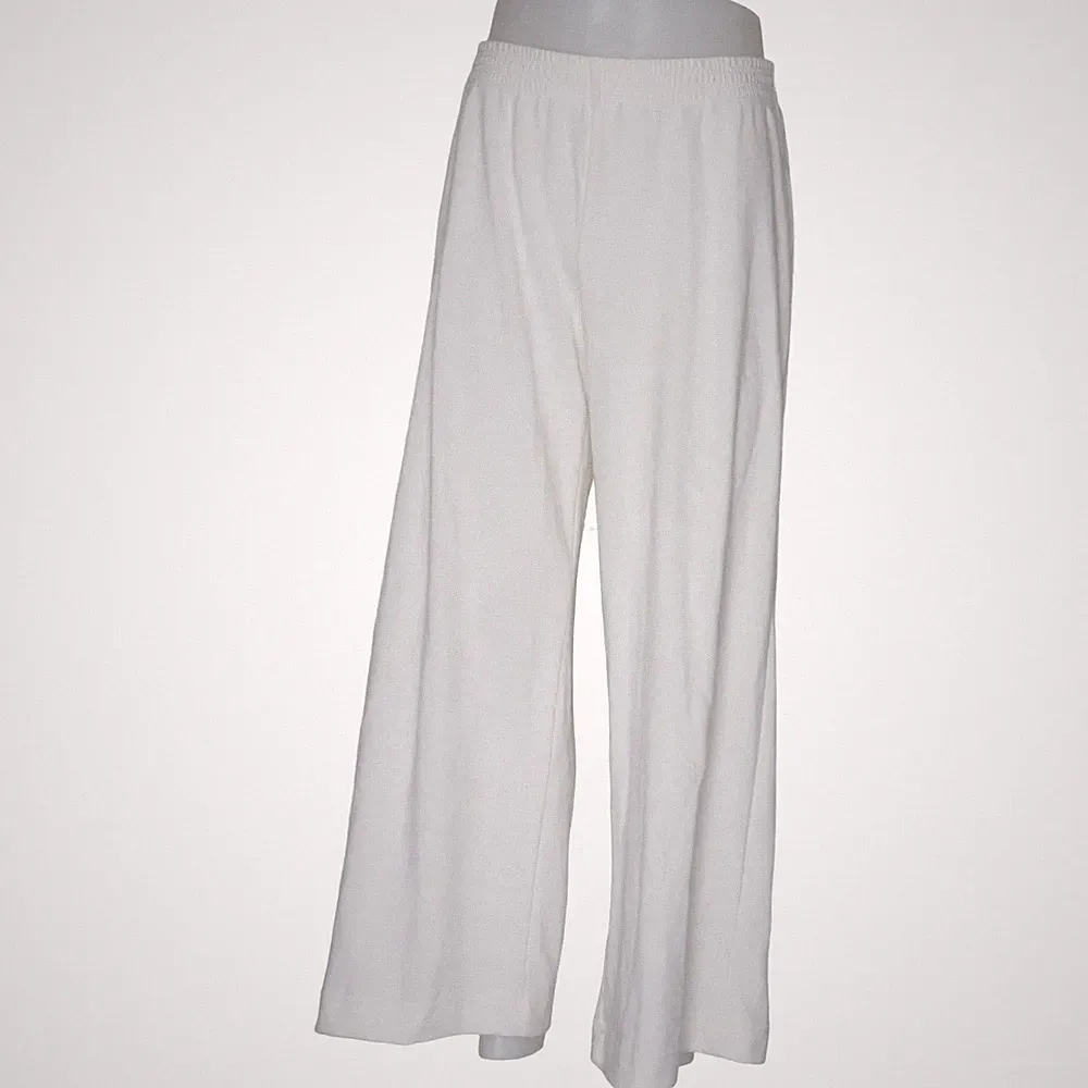 H&M, Palazzohose, Größe: M, Weiß, Polyester/Viskose, Einfarbig, Herren #v4W