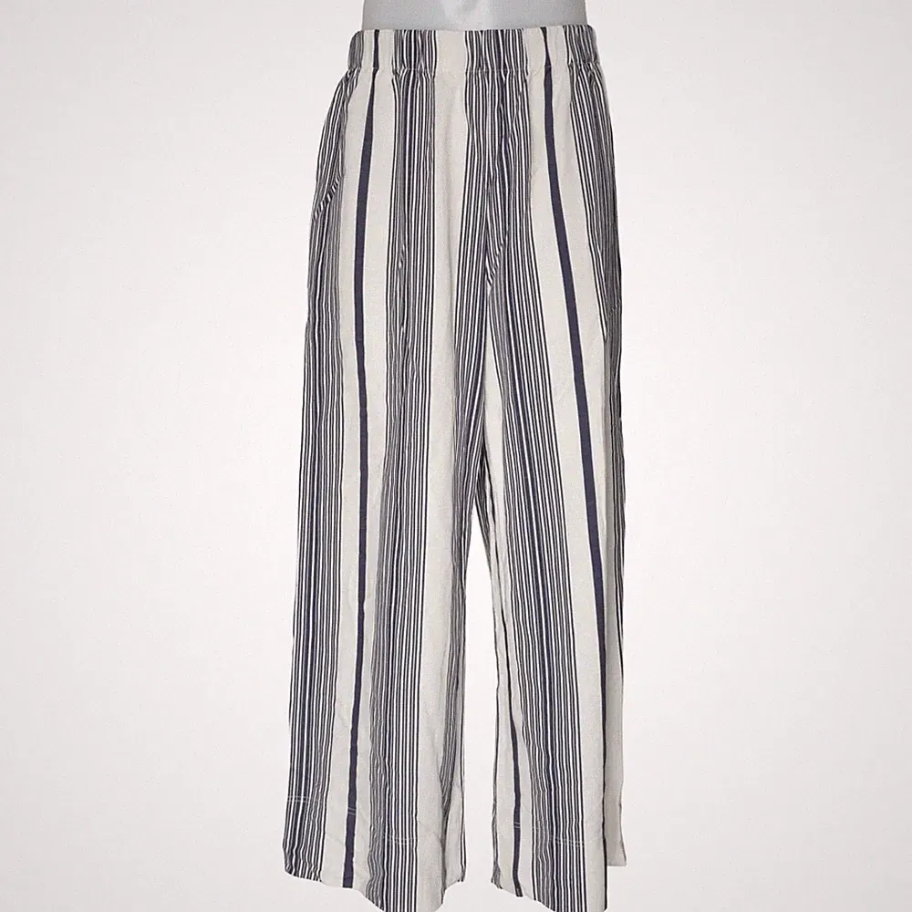 H&M, Palazzohose, Größe: XL, Blau/Weiß, Polyamid/Viskose, Streifen, Herren #Ky1
