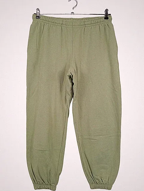 H&M Sweathose Damen Hose Gr. DE 38 grün Casual-Look