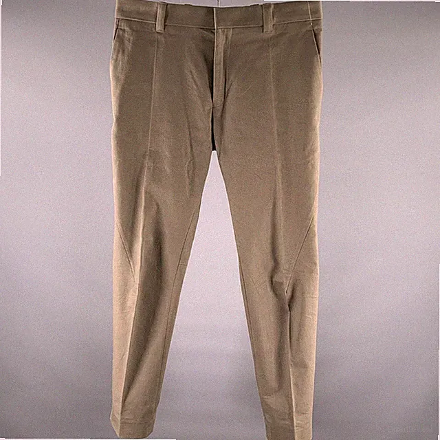 HAIDER ACKERMANN Größe 33 Khaki Baumwoll Freizeit Anzughose