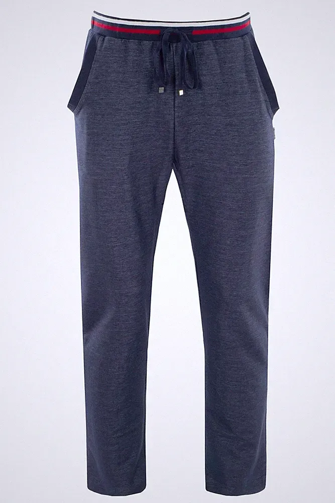 hajo Herren Sweathose Homewear Hose lang marine 80027 609
