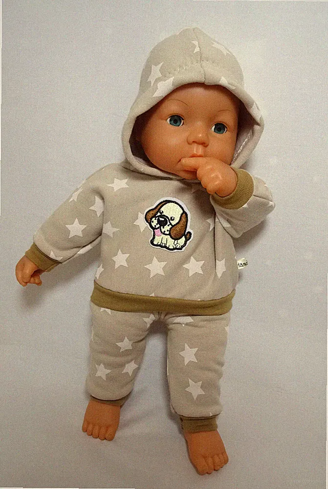 Hamade Hoodie KaputzenPullover Jogginghose Puppenkleidung Re born Baby 43-47cm
