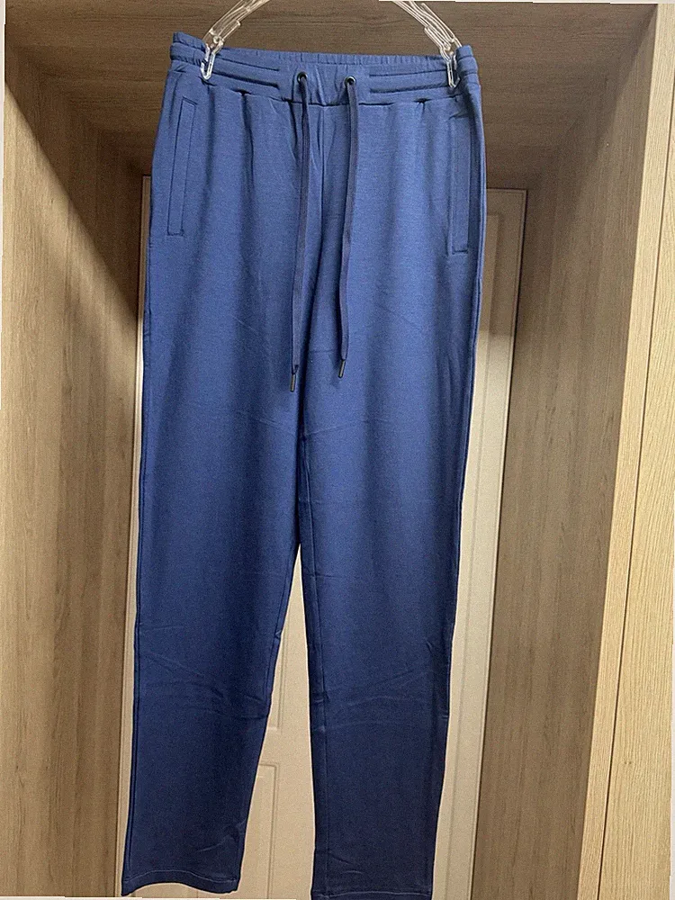 HANRO Damen Hose Jogginghose Blau Gr. XS Kordelzug Taschen elastischer Bund NEU