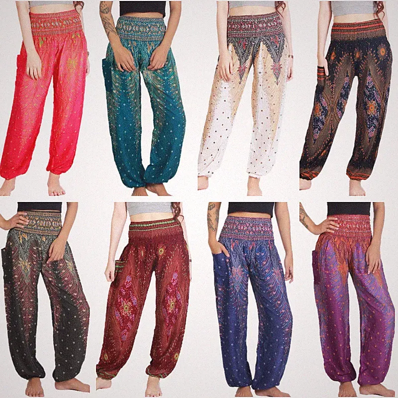 Haremshose Damen Herren Hippie Goa Yoga Festival Freizeit Aladin Pumphose Boho