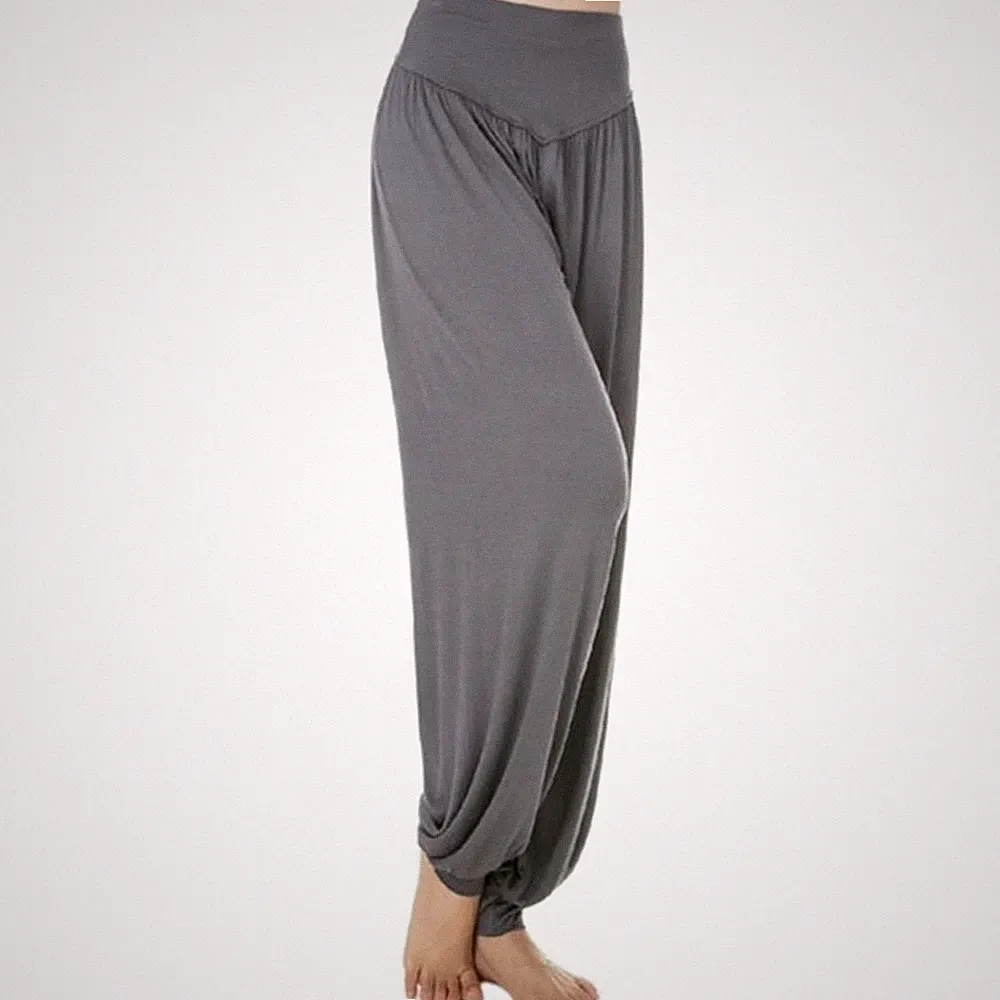 Haremshose Damen Jogginghose Sporthose Yoga Pluderhose elastisch Modal Freizeit