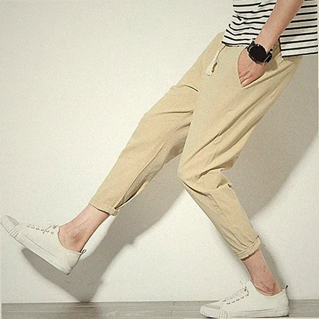 Haremshose Herren Jogginghose für Freizeitkleidung Gummibund 95%Polyester+5%Ela