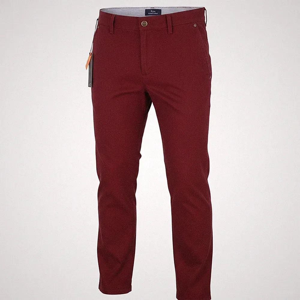 HARMONT & BLAINE Herren Chino Hose Red Narrow Fit Zip Fly 50 W37