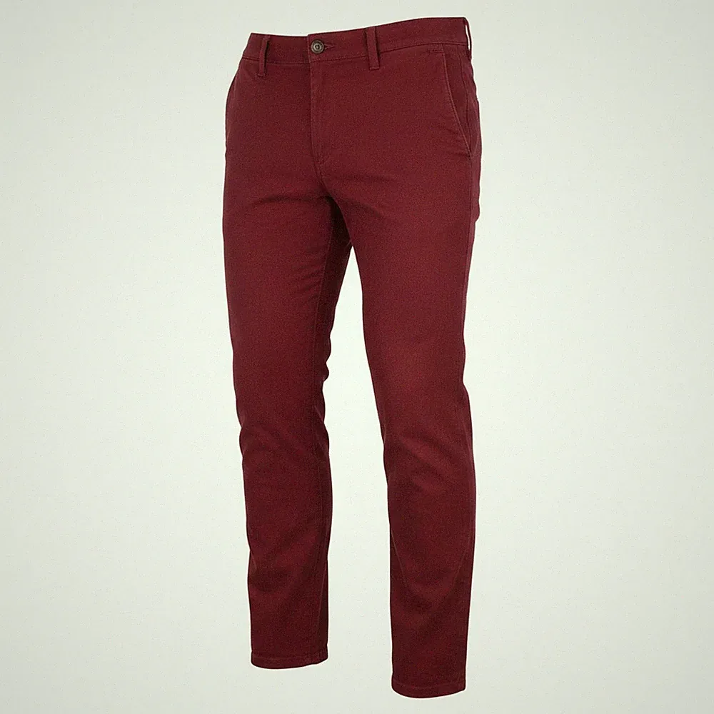 HARMONT & BLAINE Herren Chinohose 46 W33 Bordeaux Enges Slim Fit