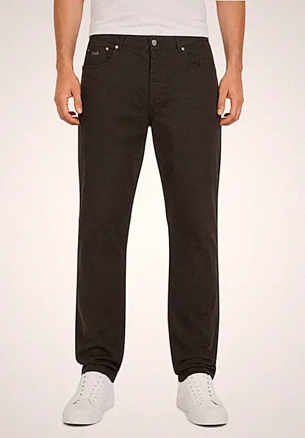 Harmont & Blaine Herren Hose W40 Regular Fit Zip Fly Dunkelbraun