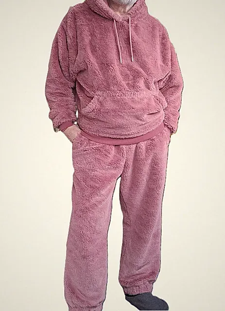 Hausanzug Jogging Teddy Kunstfell altrosa Größe M superkuschelig ungetragen