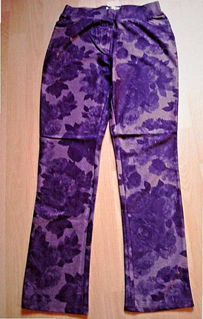 Helena Vera Mod.Rena bequeme Stretch-Schlupfhose,Leggings Gr.36/38,aubergine neu