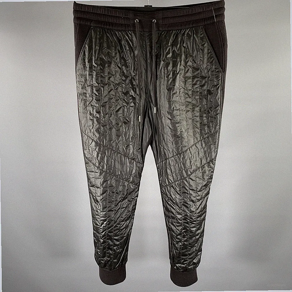 HELMUT LANG Größe XL Schwarze Stepp-Polyester-Baumwoll-Jogger Leggings