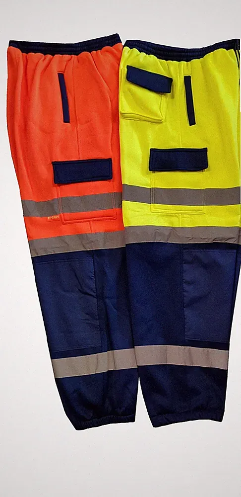 Herren 2 Ton Hi Vis Cargo Kampf reflektierende Sicherheit Jogginghose Hose S-3XL
