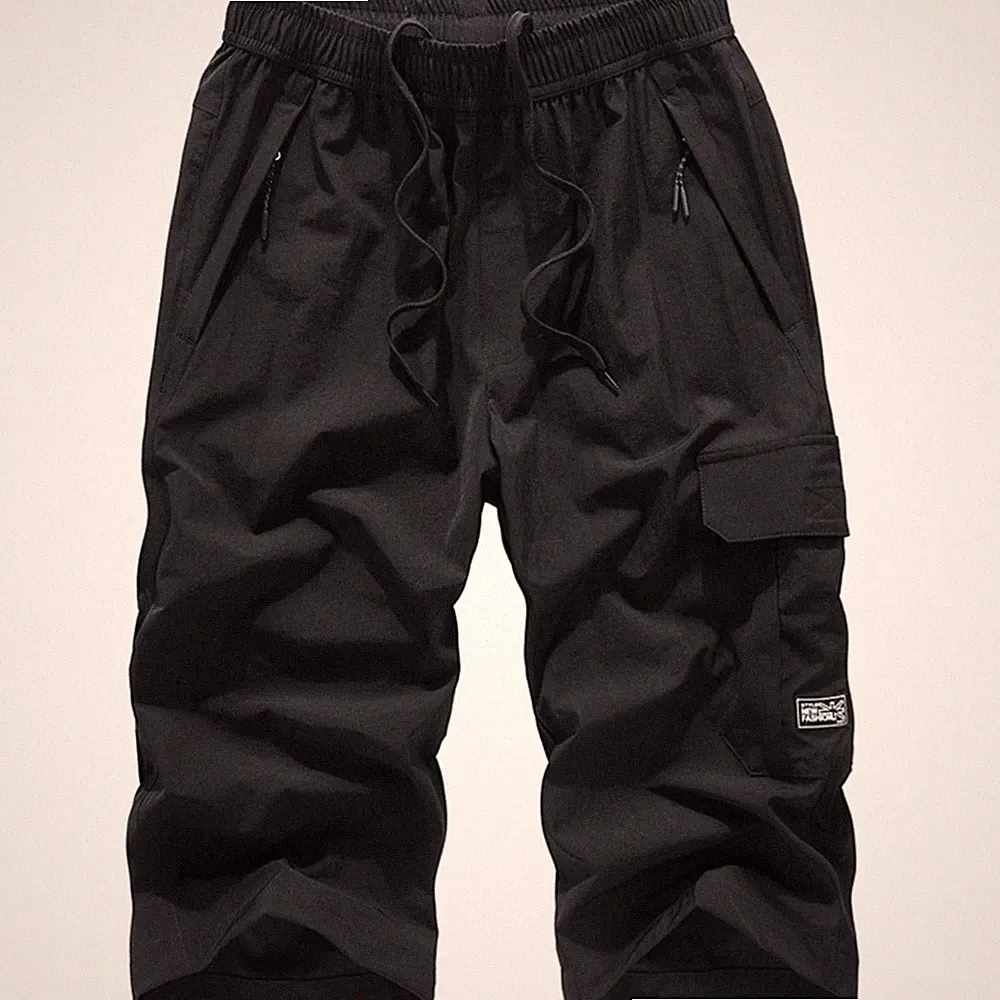 Herren 3/4 Jogginghose Sporthose Shorts Fitness Training Reißverschlusstaschen