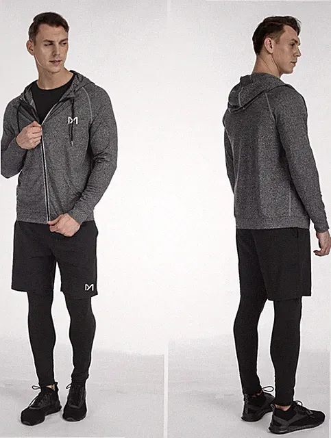 Herren 5-Teiler Sportanzug Jogginganzug Laufhose Funktionsshirt Sweatshirt