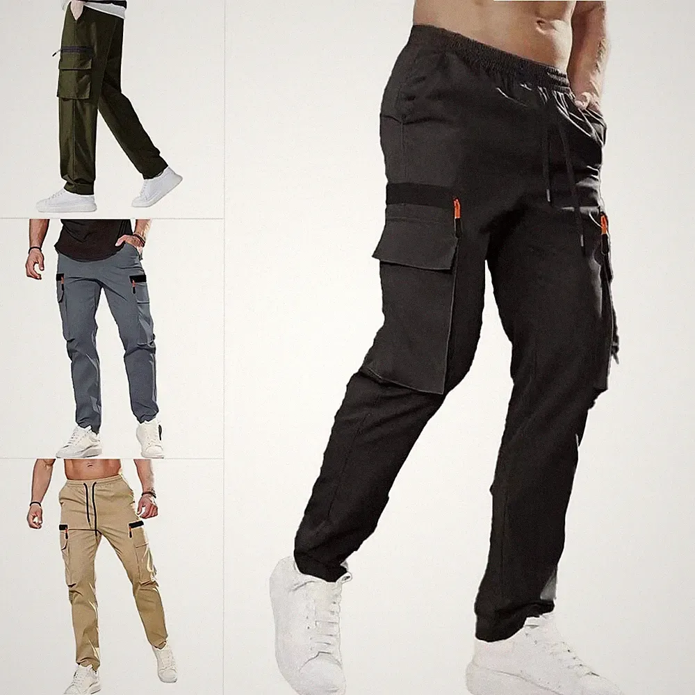 Herren Active Lifestyle Jogginghose Cargo Design Wanderhose Full Length Fit