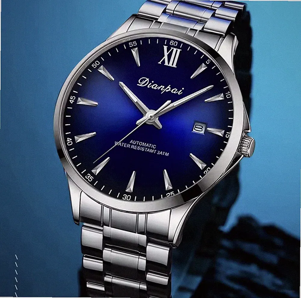 Herren Automatik Uhr - Edelstahl 41mm Mechanisch, Leuchtzeiger, Elegant, Luxus