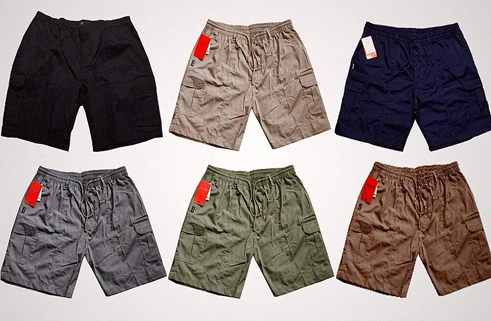 Herren Baumwollmischung kurzhose Cargo short Bermuda Gr. M-6XL in 5 Farben Qd4