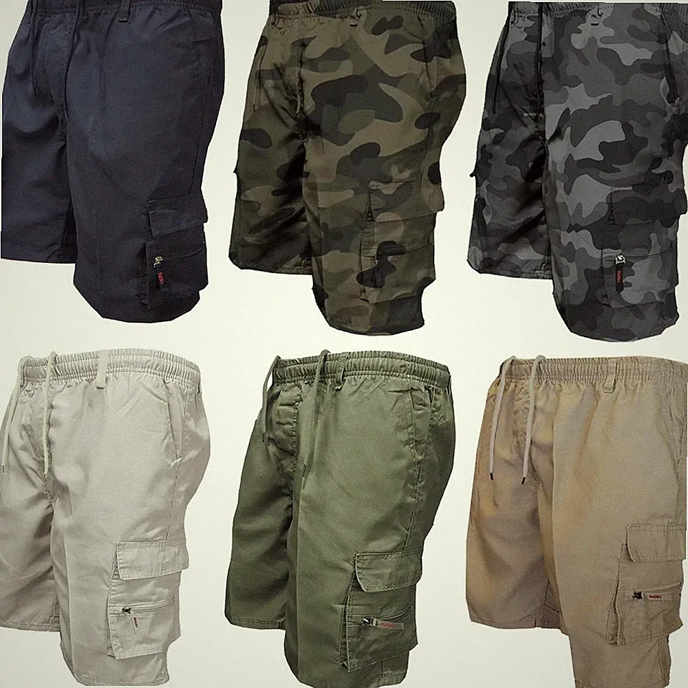 Herren BDU Shorts Ripstop Cargo Bermuda Militär Stil Outdoor Freizeit Hose