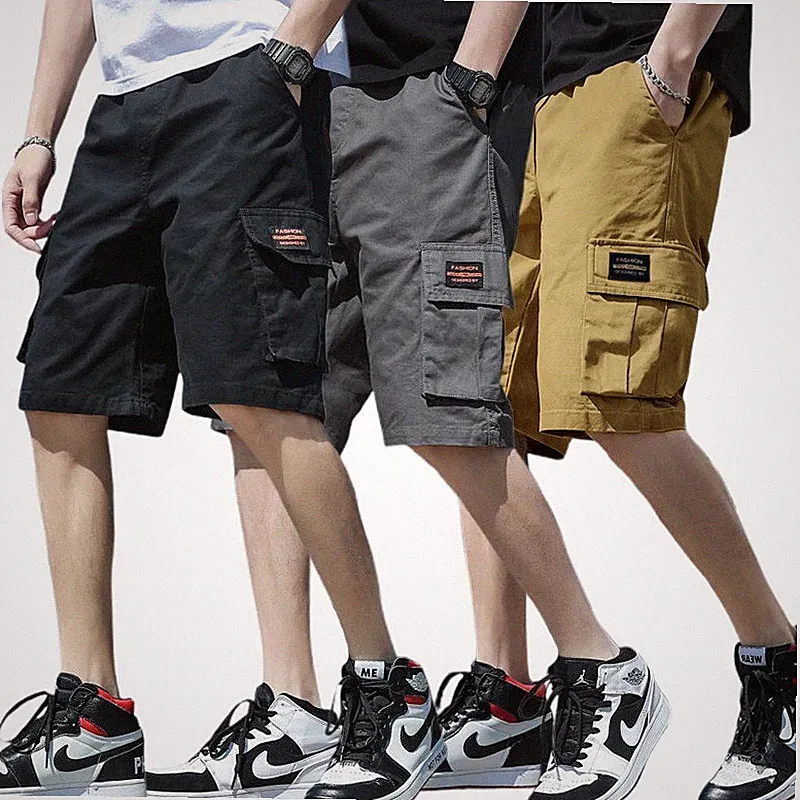 Herren Bermuda Informal Kurzhose Loose Cargohose Wide-legs Sport-shorts