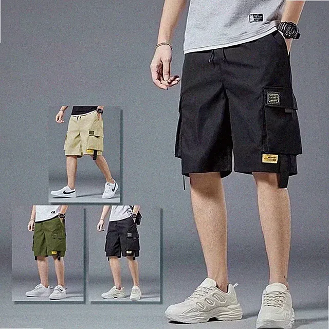 Herren Bermuda Kurzhose Jogging Sporthose Cargohose Mit Tasche Short Laufpants