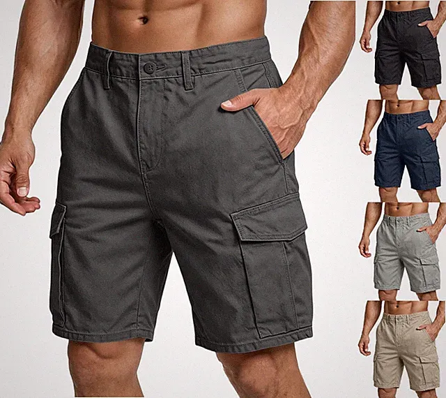 Herren Bermuda Kurzhose Kurze Hose Short Jogging Sporthose Polyester Cargo Hose