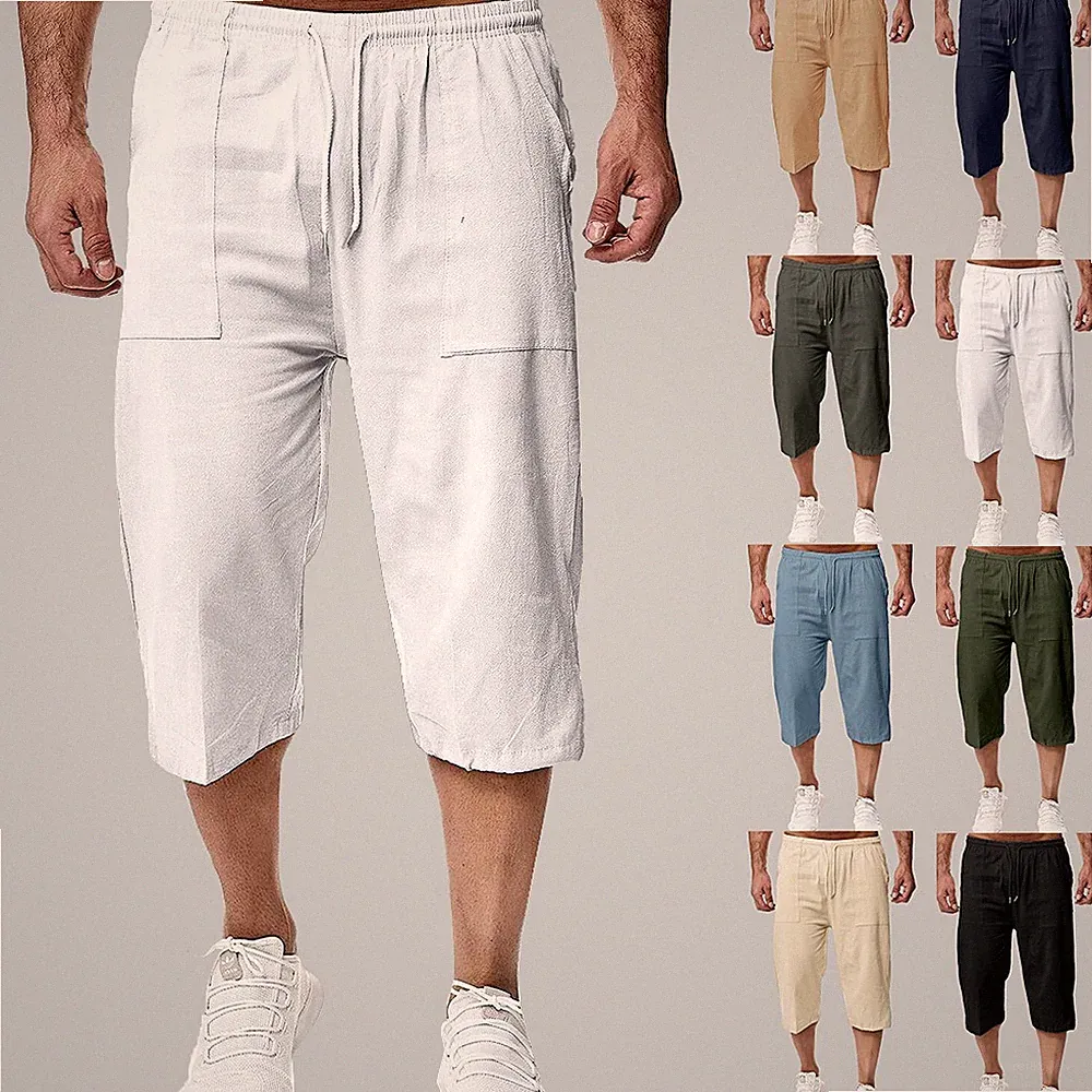 Herren Bermudas Kurze Hosen 3/4 Shorts Capri Hose Sommerhose Sporthose Freizeit