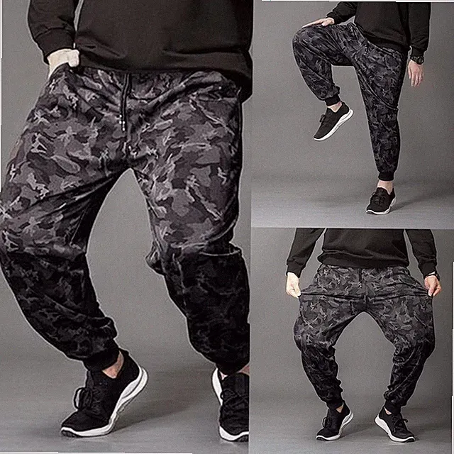 Herren Camouflage Camo Cargo Gym Hose Jogginghose Sport Sweatpants Hose