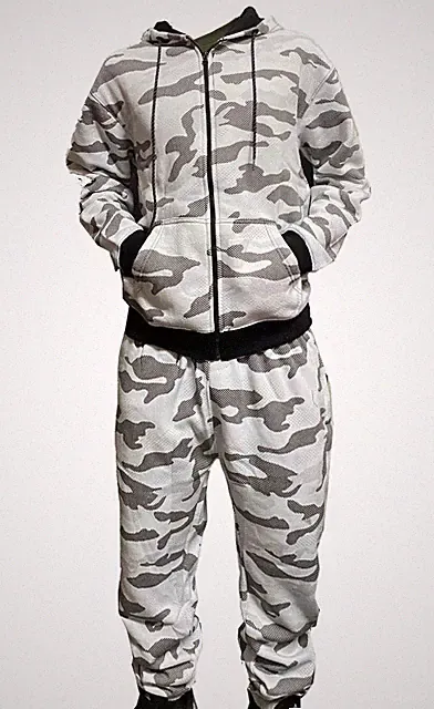 Herren Camouflage Fleece Trainingsanzug Kapuze Jogginghose & Hoodie S-XL