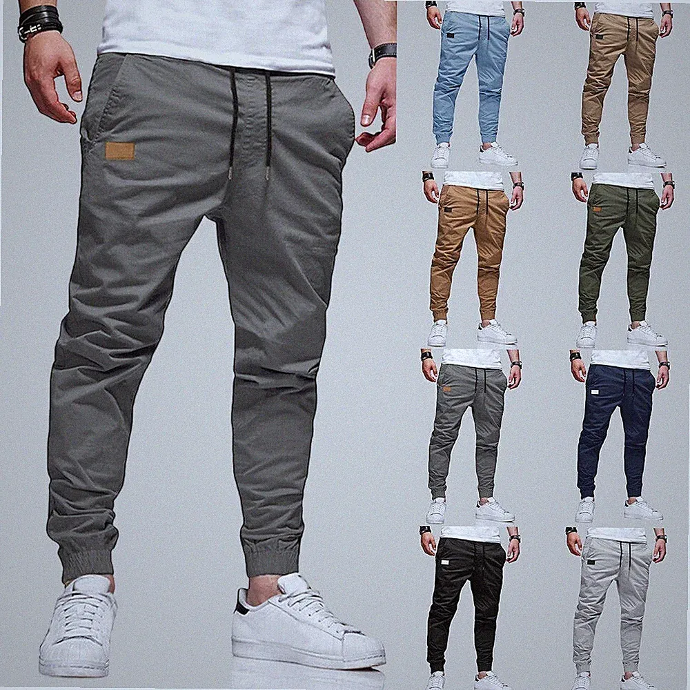 Herren Cargo Chino Hose Jogger Jeans Cargohose Jogginghose Freizeit Pants DE